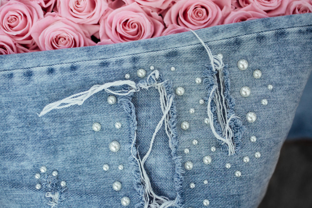 Trash to Couture DIY Pearl Jeans